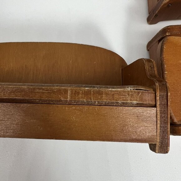Vintage Wanner Grand Rapids Wood Dollhouse Furniture Lot of 10 USA Chairs Tables - Picture 10 of 10